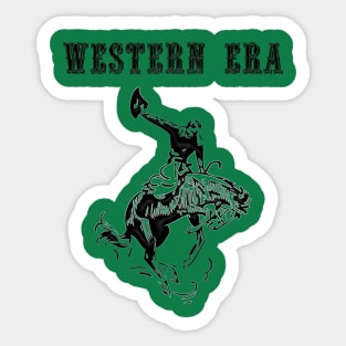 Western Era -  Cowboy on Horseback 7 Sticker